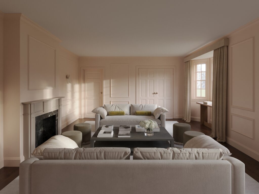 Living room renovation rendering 2023 corona render cgi